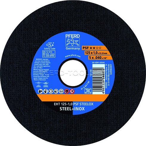 Купить в Минске Круг отрезной PFERD PSF STEELOX ★★☆☆ 76-115/125/150-230