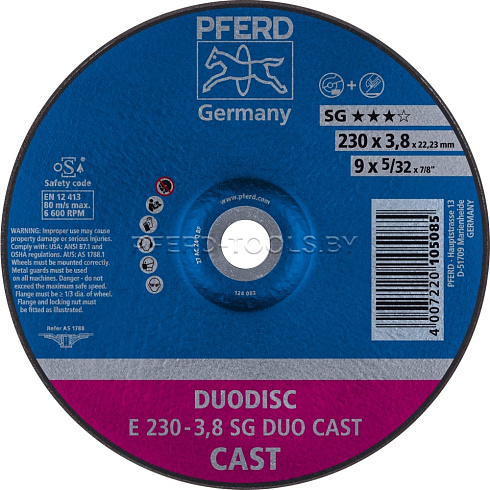Купить в Минске Круг отрезной PFERD SG DUODISC CAST ★★★☆ 230