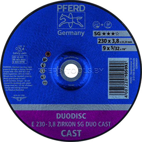 Купить в Минске Круг отрезной PFERD ZIRKON SG DUODISC CAST ★★★☆ 230