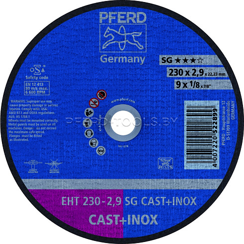 Купить в Минске Круг отрезной PFERD SG CAST + INOX ★★★☆ 230