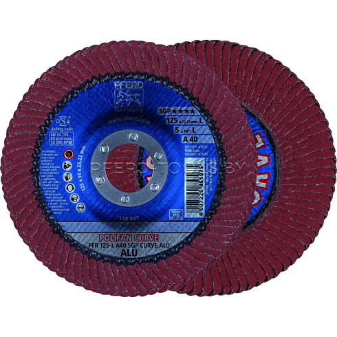 Купить в Минске Круг шлифовальный лепестковый PFERD A SGP CURVE ALU ★★★★ 125