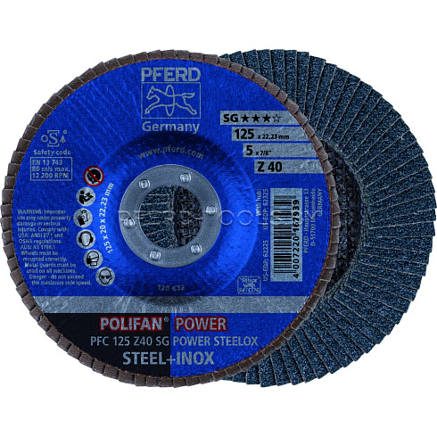 Купить в Минске Круг шлифовальный лепестковый PFERD Z SG POWER STEELOX ★★★☆ 115/125/180