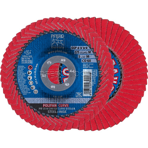 Купить в Минске Круг шлифовальный лепестковый PFERD CO SGP CURVE STEELOX ★★★★ 115/125